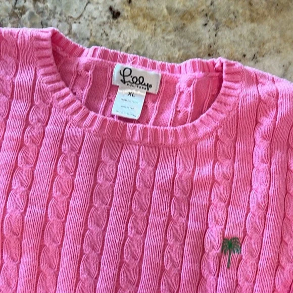 Lilly Pulitzer Cable Sweater size XL - Picture 2 of 3